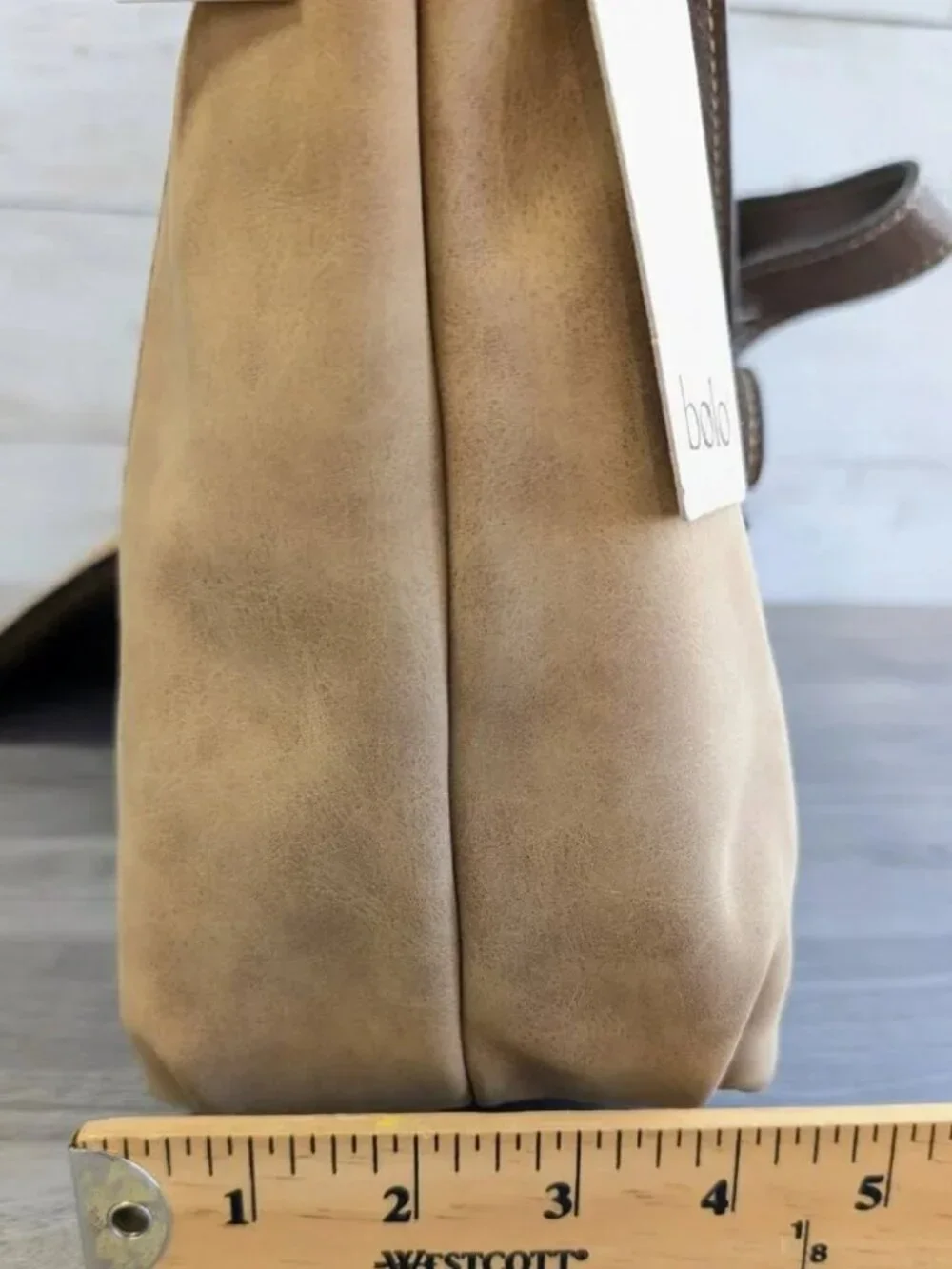 Brown hobo crossbody bag with wristlet by Bolo NWT